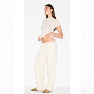 SKIMS Cotton Fleece Classic Straight Leg Pant NWT